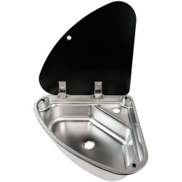 Мойка угловая 480x480x145 мм левая стекл крышка Marine Rocket (MR610LSS)